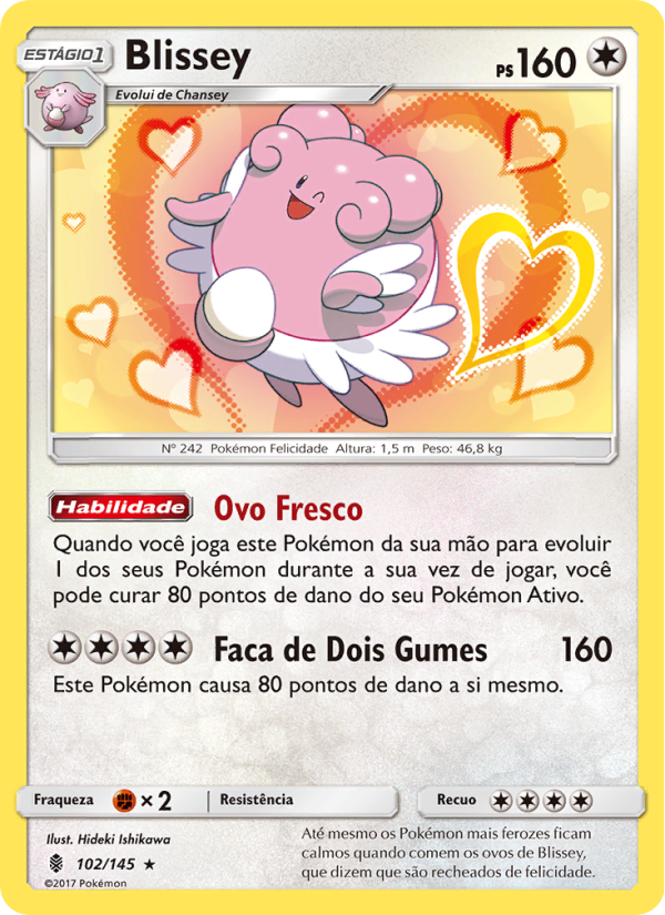 Blissey 102 — Guardiões Ascendentes (Portuguese Pokémon TCG card)