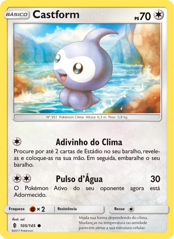 Castform 105 — Guardiões Ascendentes (Portuguese Pokémon TCG card)