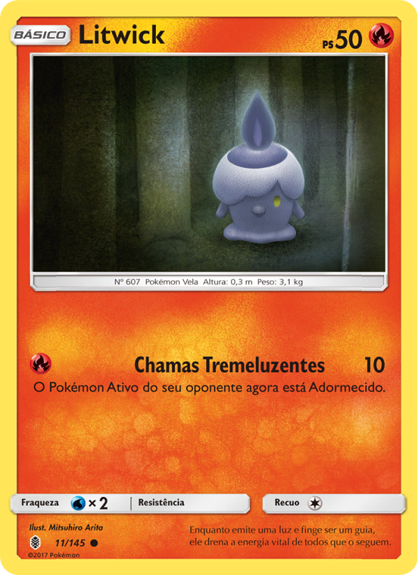 Litwick 11 — Guardiões Ascendentes (Portuguese Pokémon TCG card)