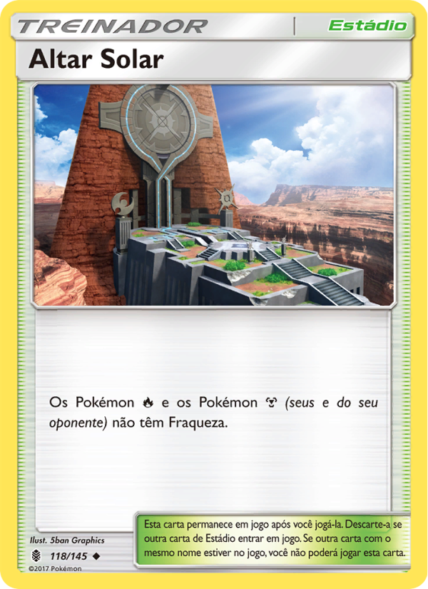 Altar Solar 118 — Guardiões Ascendentes (Portuguese Pokémon TCG card)
