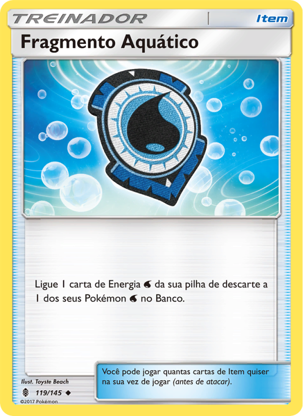 Fragmento Aquático 119 — Guardiões Ascendentes (Portuguese Pokémon TCG card)