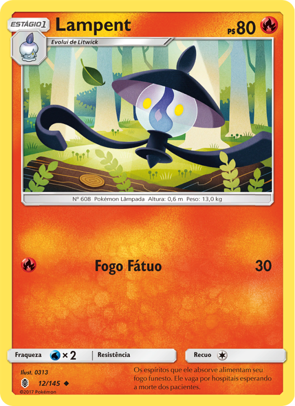 Lampent 12 — Guardiões Ascendentes (Portuguese Pokémon TCG card)