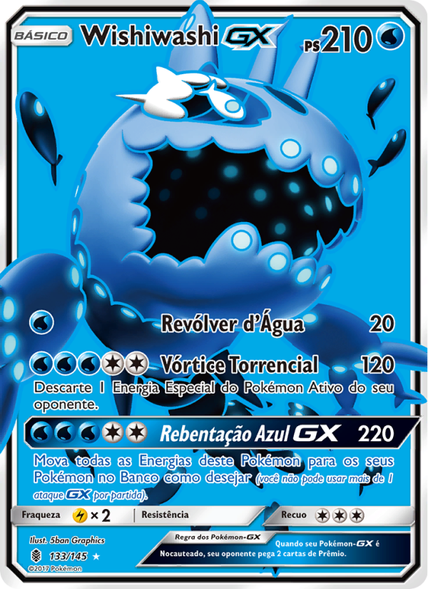 Wishiwashi GX 133 — Guardiões Ascendentes (Portuguese Pokémon TCG card)