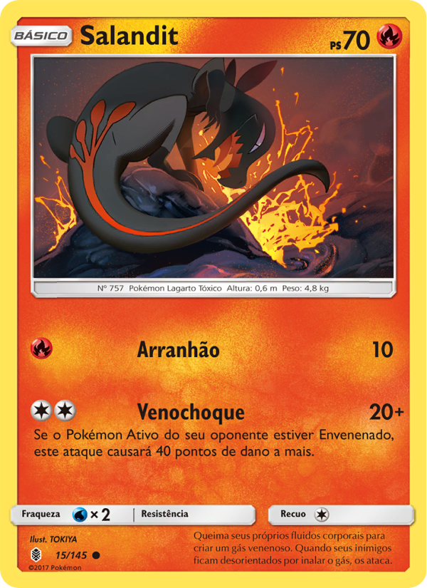 Salandit 15 — Guardiões Ascendentes (Portuguese Pokémon TCG card)