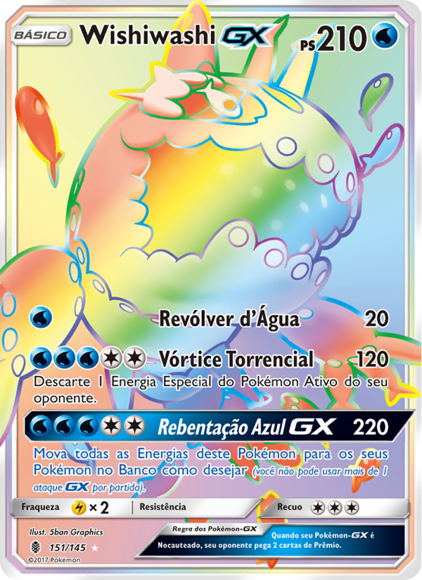 Wishiwashi GX 151 — Guardiões Ascendentes (Portuguese Pokémon TCG card)