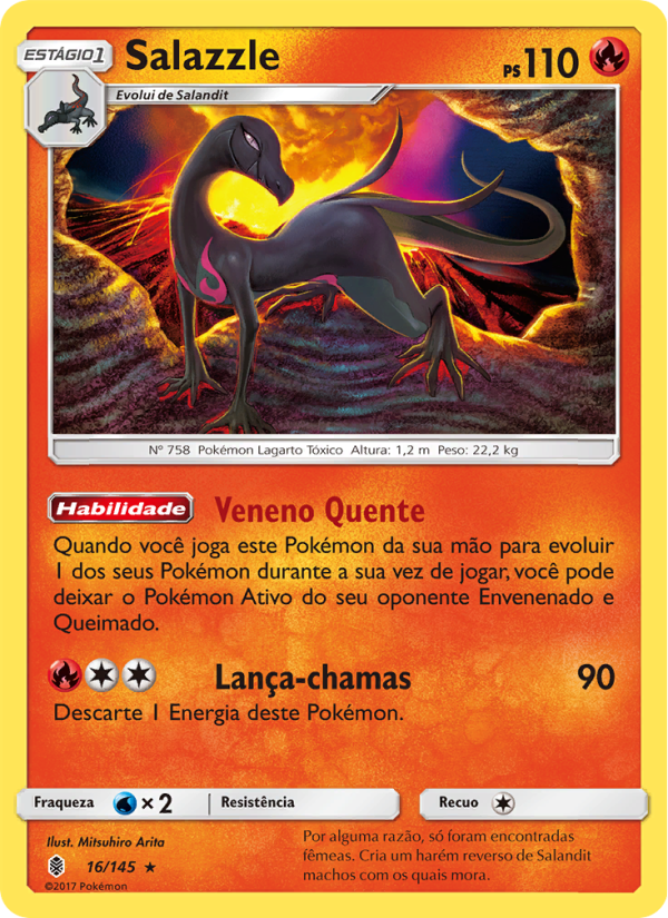 Salazzle 16 — Guardiões Ascendentes (Portuguese Pokémon TCG card)