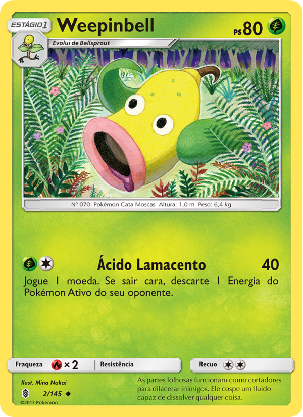 Weepinbell 2 — Guardiões Ascendentes (Portuguese Pokémon TCG card)