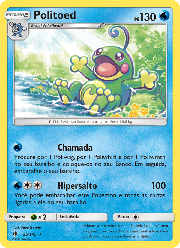 Politoed 25 — Guardiões Ascendentes (Portuguese Pokémon TCG card)