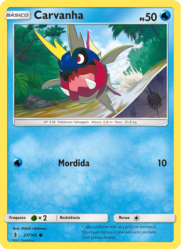 Carvanha 27 — Guardiões Ascendentes (Portuguese Pokémon TCG card)