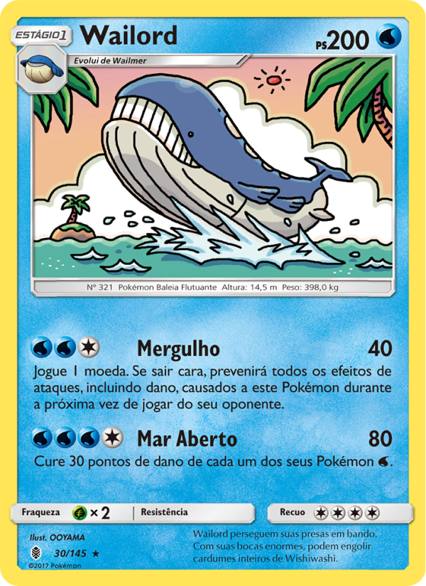 Wailord 30 — Guardiões Ascendentes (Portuguese Pokémon TCG card)