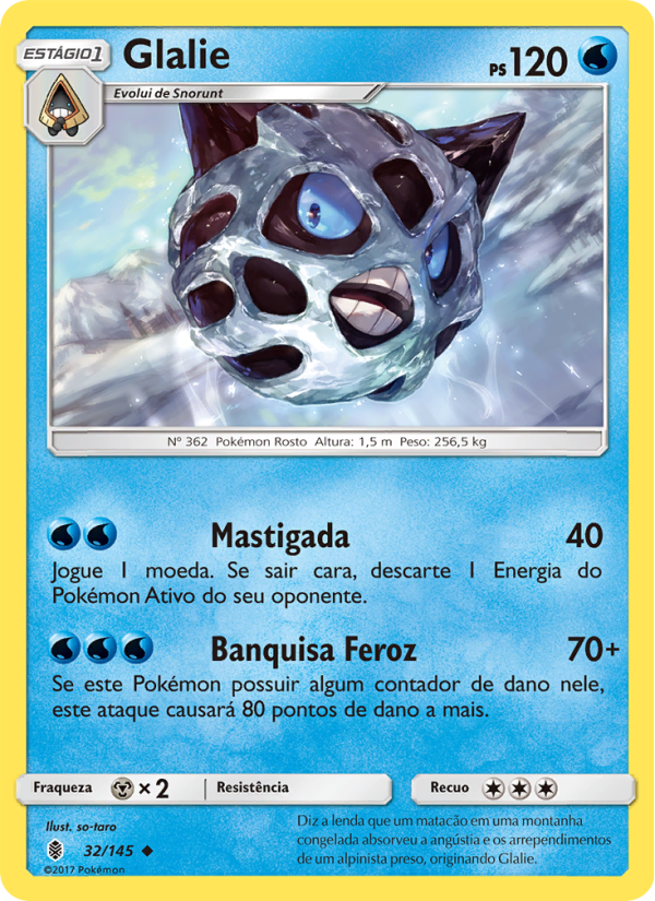 Glalie 32 — Guardiões Ascendentes (Portuguese Pokémon TCG card)