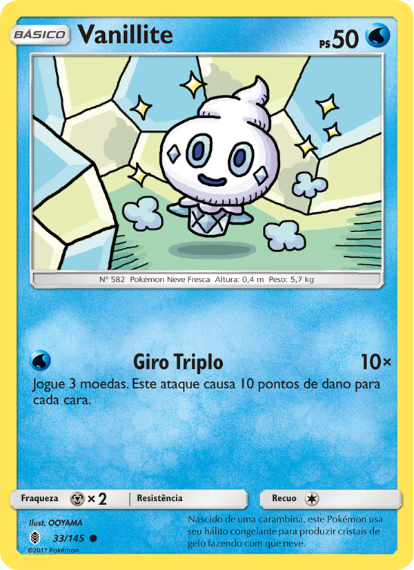 Vanillite 33 — Guardiões Ascendentes (Portuguese Pokémon TCG card)