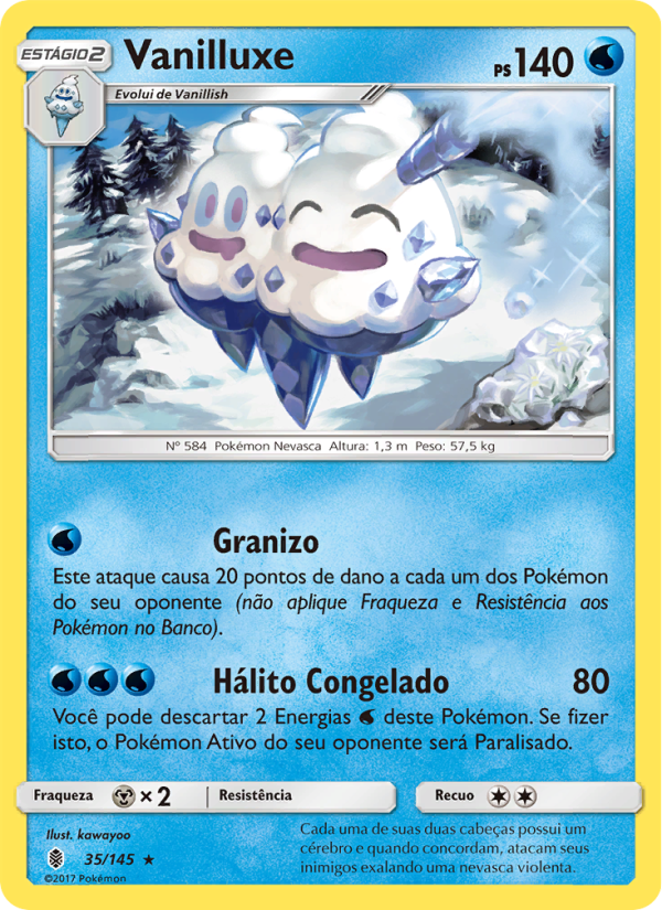 Vanilluxe 35 — Guardiões Ascendentes (Portuguese Pokémon TCG card)