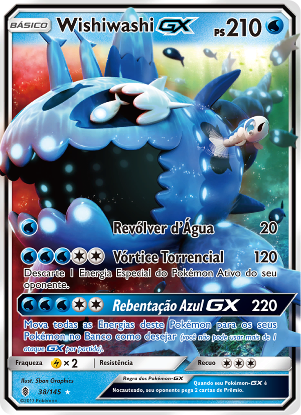 Wishiwashi GX 38 — Guardiões Ascendentes (Portuguese Pokémon TCG card)