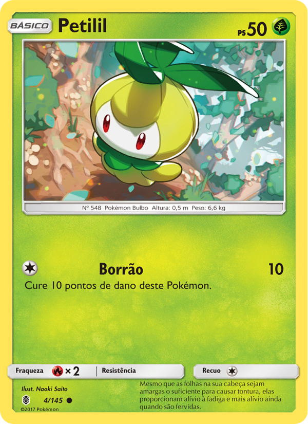 Petilil 4 — Guardiões Ascendentes (Portuguese Pokémon TCG card)