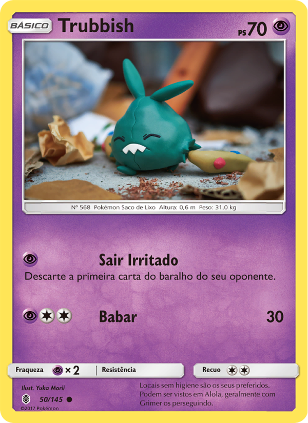 Trubbish 50 — Guardiões Ascendentes (Portuguese Pokémon TCG card)