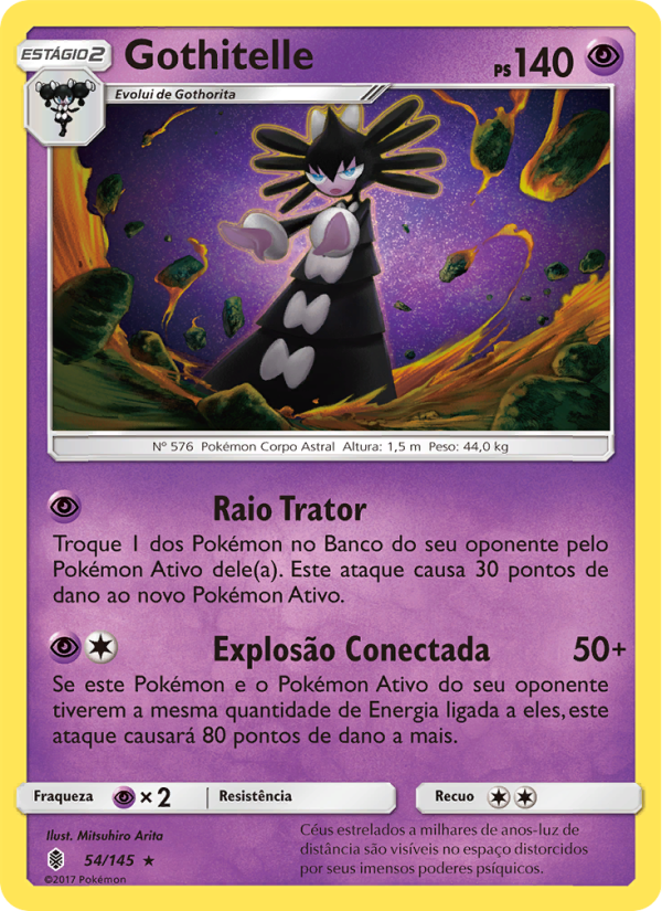 Gothitelle 54 — Guardiões Ascendentes (Portuguese Pokémon TCG card)