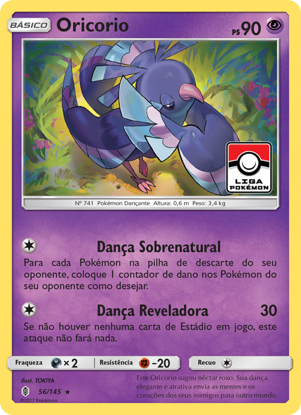 Oricorio 56 — Guardiões Ascendentes (Portuguese Pokémon TCG card)