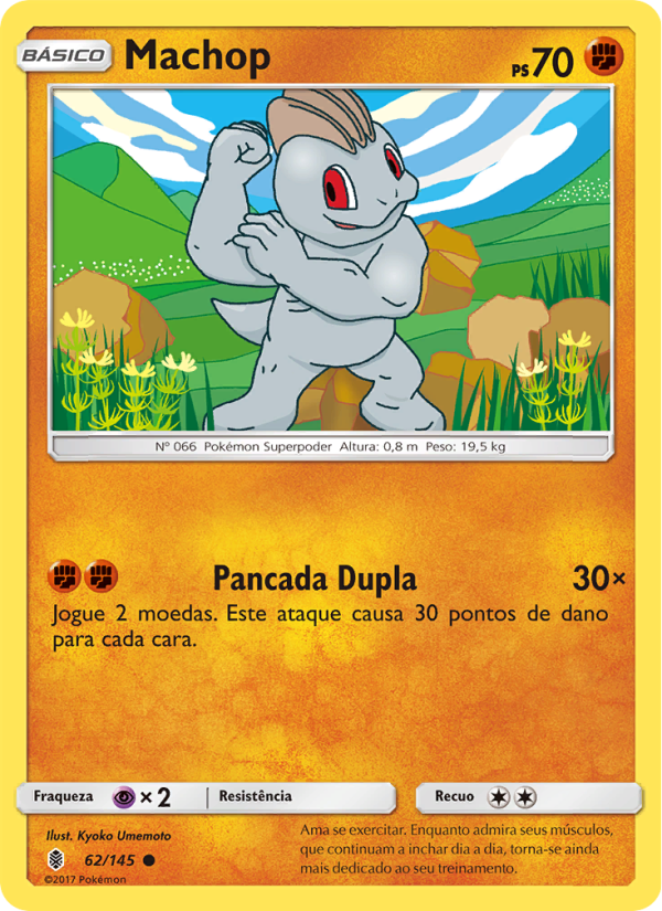 Machop 62 — Guardiões Ascendentes (Portuguese Pokémon TCG card)