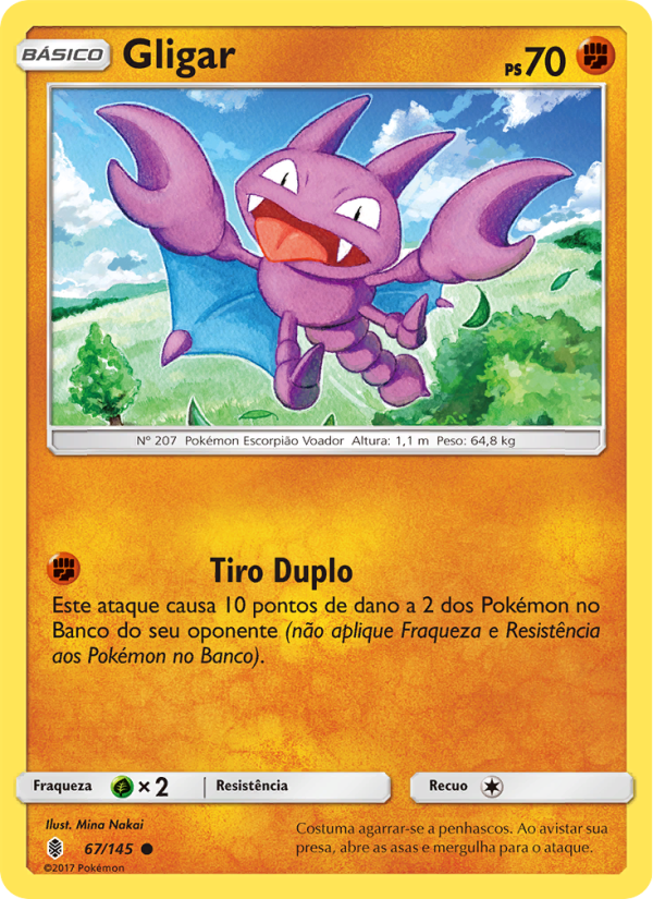 Gligar 67 — Guardiões Ascendentes (Portuguese Pokémon TCG card)