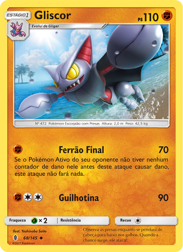 Gliscor 68 — Guardiões Ascendentes (Portuguese Pokémon TCG card)