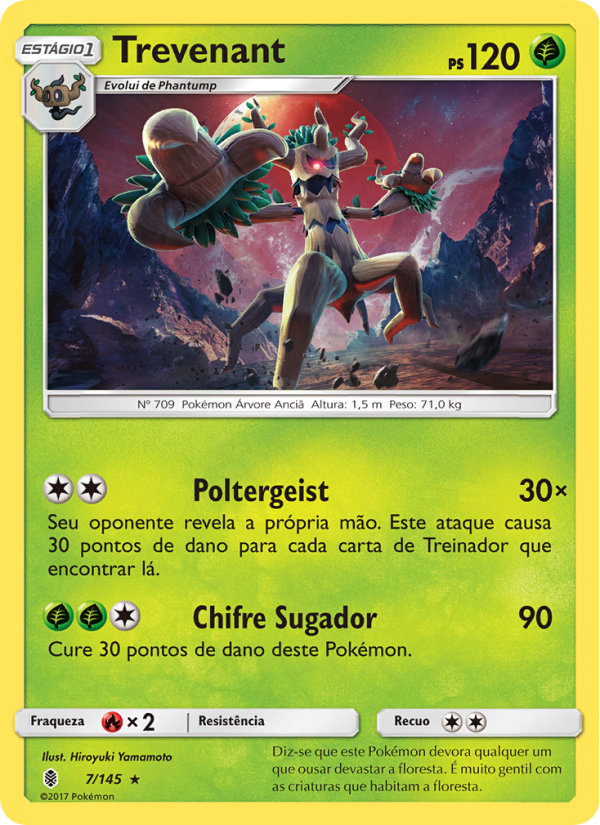 Trevenant 7 — Guardiões Ascendentes (Portuguese Pokémon TCG card)