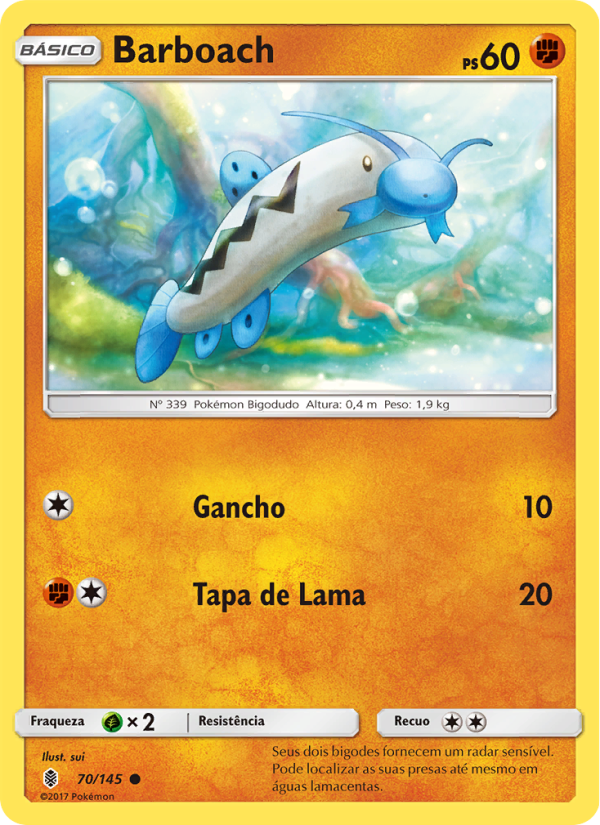 Barboach 70 — Guardiões Ascendentes (Portuguese Pokémon TCG card)