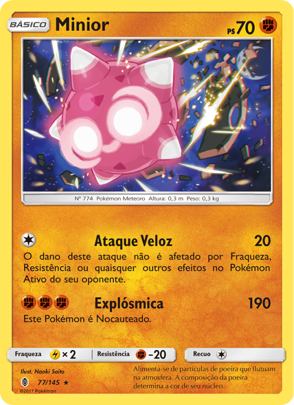 Minior 77 — Guardiões Ascendentes (Portuguese Pokémon TCG card)