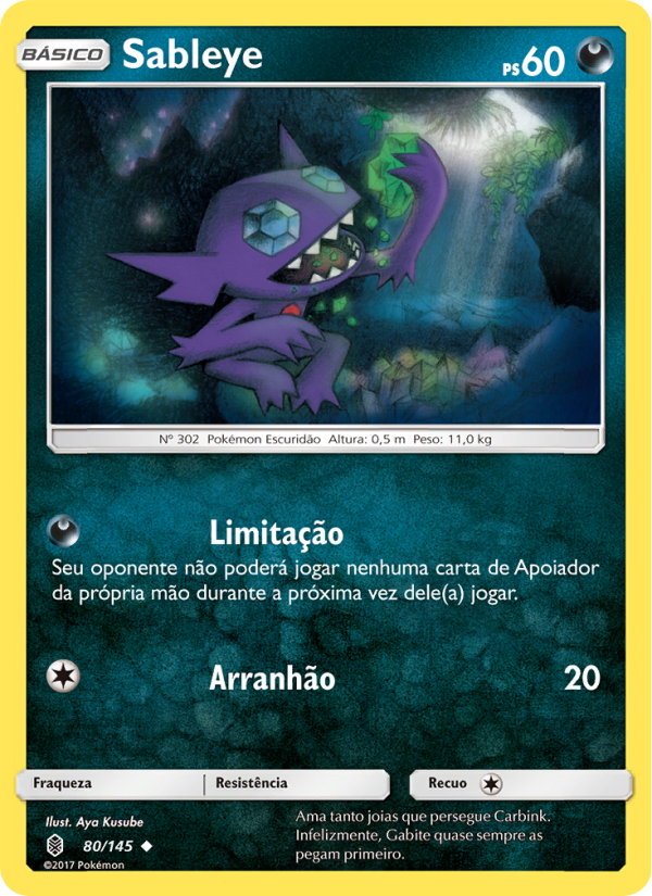 Sableye 80 — Guardiões Ascendentes (Portuguese Pokémon TCG card)