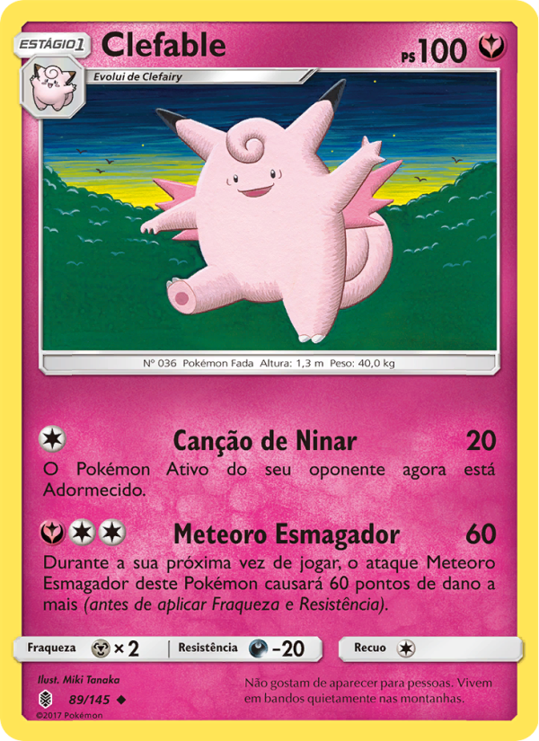 Clefable 89 — Guardiões Ascendentes (Portuguese Pokémon TCG card)