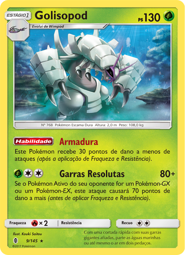 Golisopod 9 — Guardiões Ascendentes (Portuguese Pokémon TCG card)