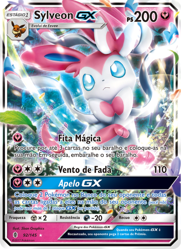 Sylveon GX 92 — Guardiões Ascendentes (Portuguese Pokémon TCG card)