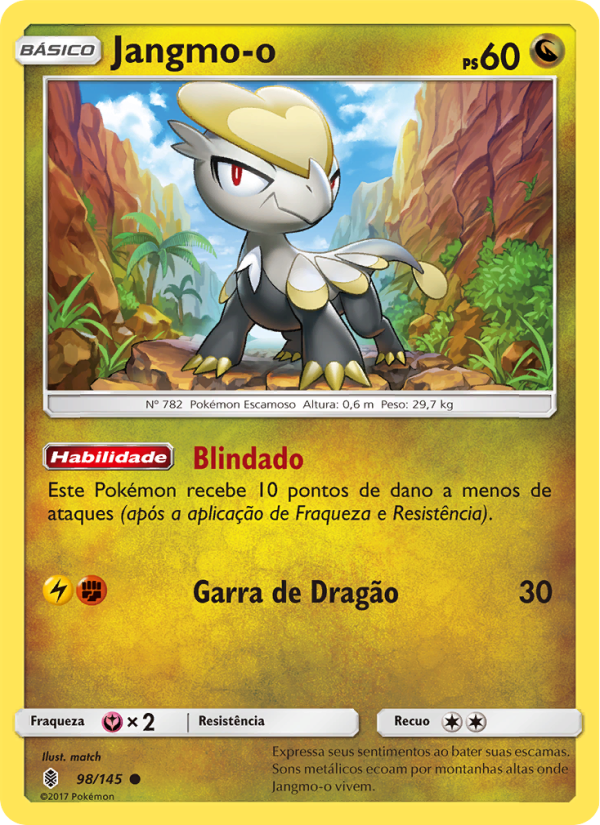 Jangmo-o 98 — Guardiões Ascendentes (Portuguese Pokémon TCG card)