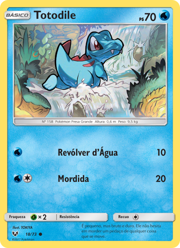 Totodile 18 — Lendas Luminescentes (Portuguese Pokémon TCG card)