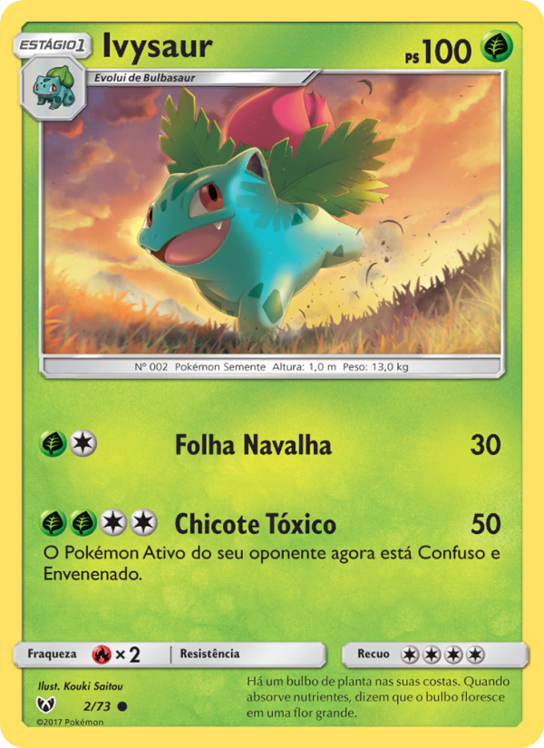 Ivysaur 2 — Lendas Luminescentes (Portuguese Pokémon TCG card)