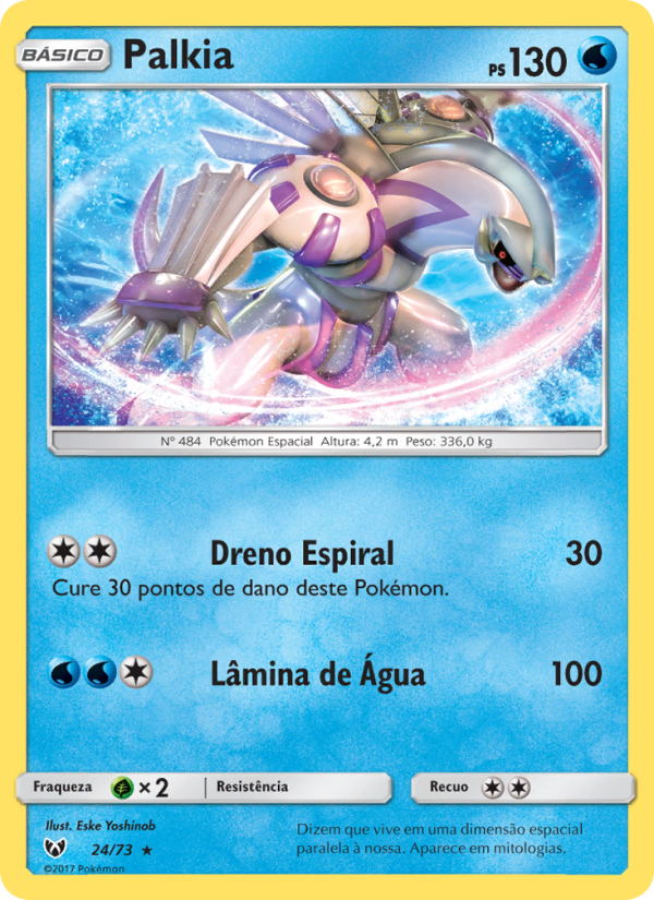 Palkia 24 — Lendas Luminescentes (Portuguese Pokémon TCG card)