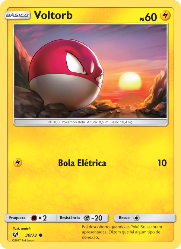 Voltorb 30 — Schimmernde Legenden (Portuguese Pokémon TCG card)