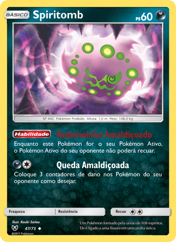Spiritomb 47 — Lendas Luminescentes (Portuguese Pokémon TCG card)