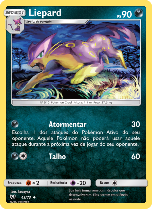 Liepard 49 — Lendas Luminescentes (Portuguese Pokémon TCG card)