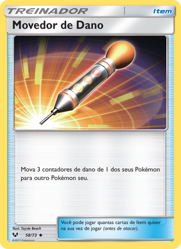Movedor de Dano 58 — Lendas Luminescentes (Portuguese Pokémon TCG card)
