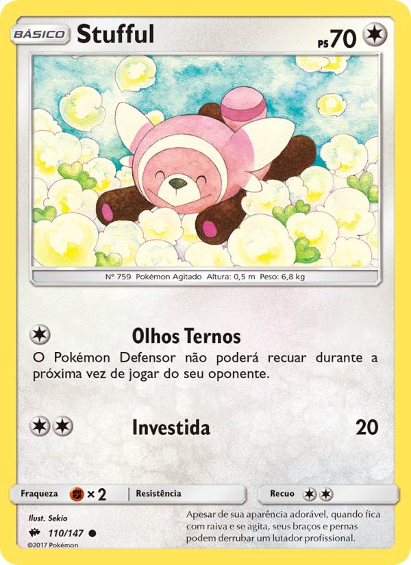 Stufful 110 — Sombras Ardentes (Portuguese Pokémon TCG card)