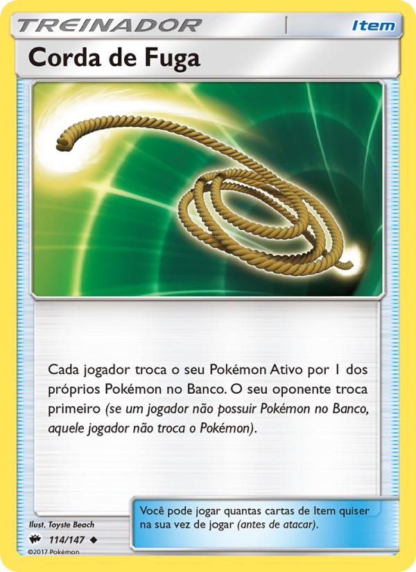 Corda de Fuga 114 — Sombras Ardentes (Portuguese Pokémon TCG card)