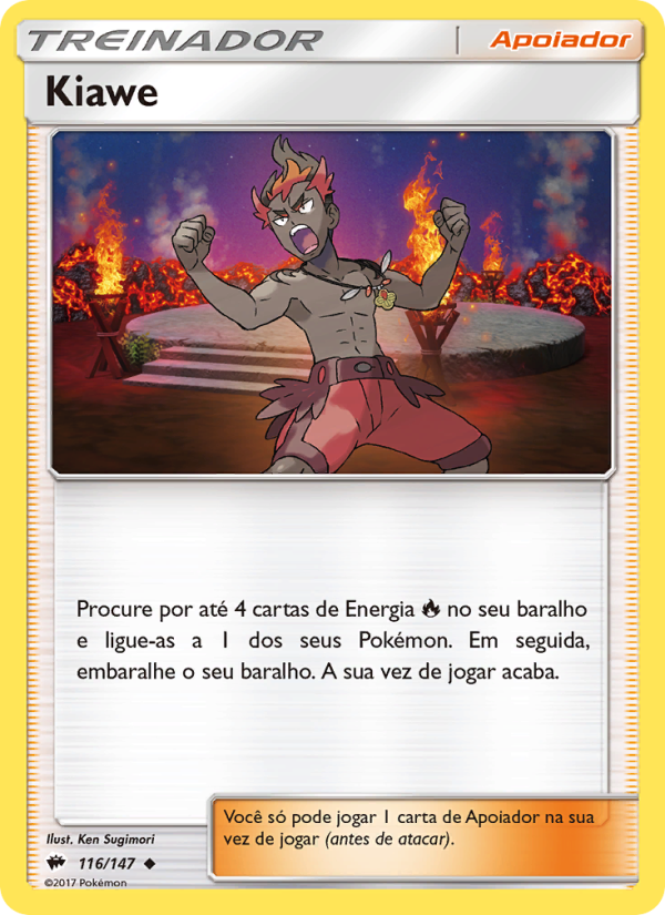 Kiawe 116 — Sombras Ardentes (Portuguese Pokémon TCG card)