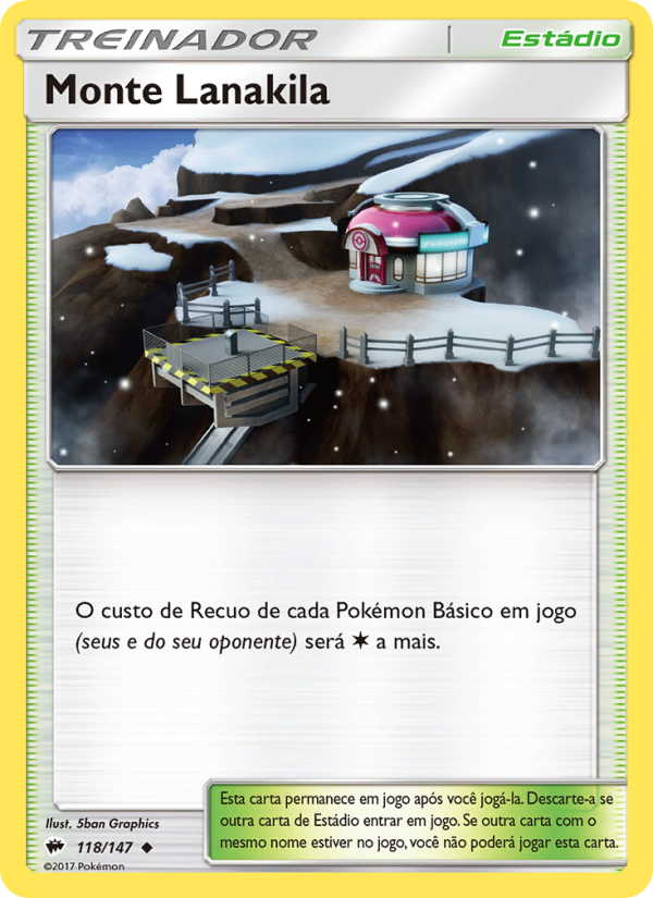 Monte Lanakila 118 — Sombras Ardentes (Portuguese Pokémon TCG card)