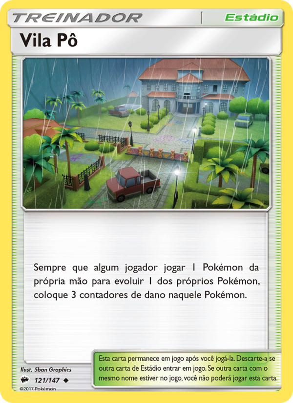 Vila Pô 121 — Sombras Ardentes (Portuguese Pokémon TCG card)
