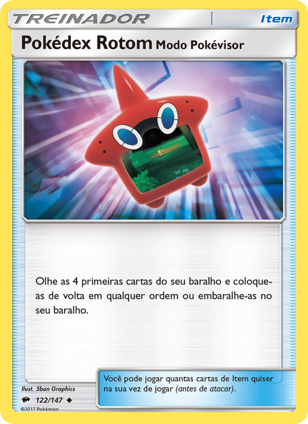 Pokédex Rotom - Modo Pokévisor 122 — Sombras Ardentes (Portuguese Pokémon TCG card)