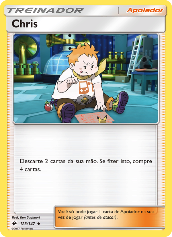Chris 123 — Sombras Ardentes (Portuguese Pokémon TCG card)