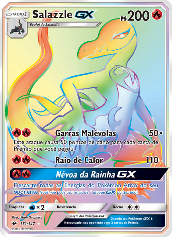 Salazzle GX 151 — Sombras Ardentes (Portuguese Pokémon TCG card)