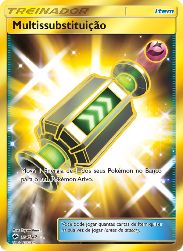 Multissubstituição 164 — Sombras Ardentes (Portuguese Pokémon TCG card)