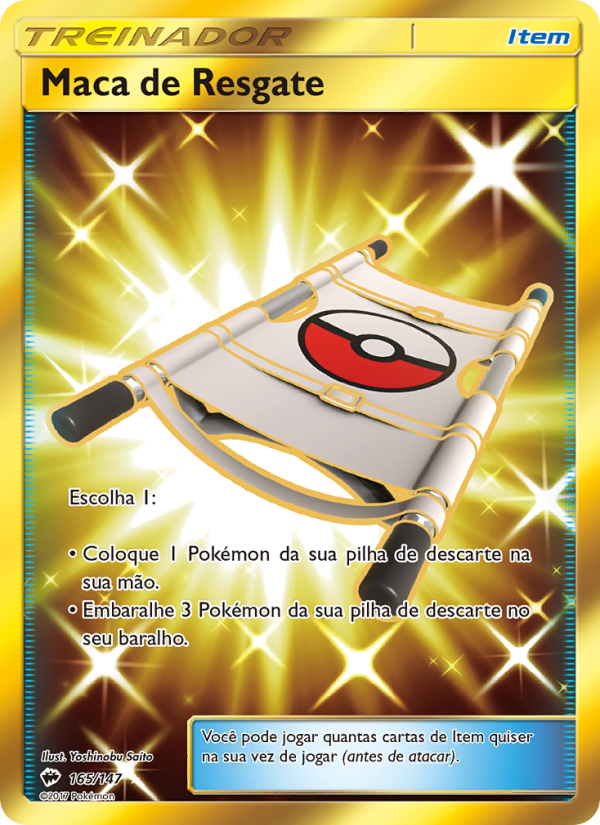 Maca de Resgate 165 — Sombras Ardentes (Portuguese Pokémon TCG card)